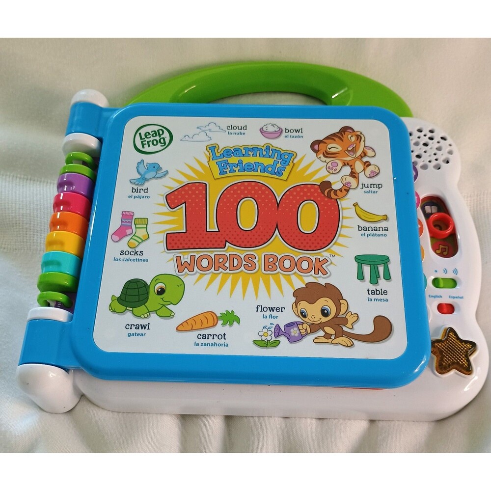 LeapFrog 100 Words Electronic Book | English Spanish Bilingual | Toddler Speech